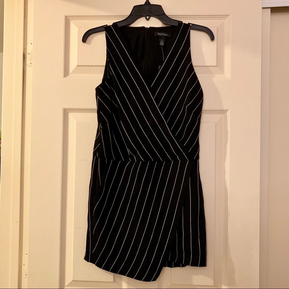 WHBM Black & White Striped Romper w/ Pockets! 😍